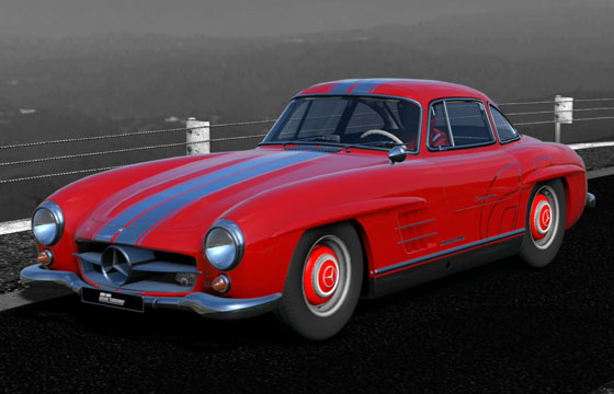 Gran Turismo 5 - Mercedes-Benz 300 SL Coupe Chrome Line Edition