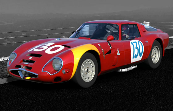 Gran Turismo 5 - Alfa Romeo GIULIA TZ2 carrozzata da ZAGATO CN.AR750106 '65